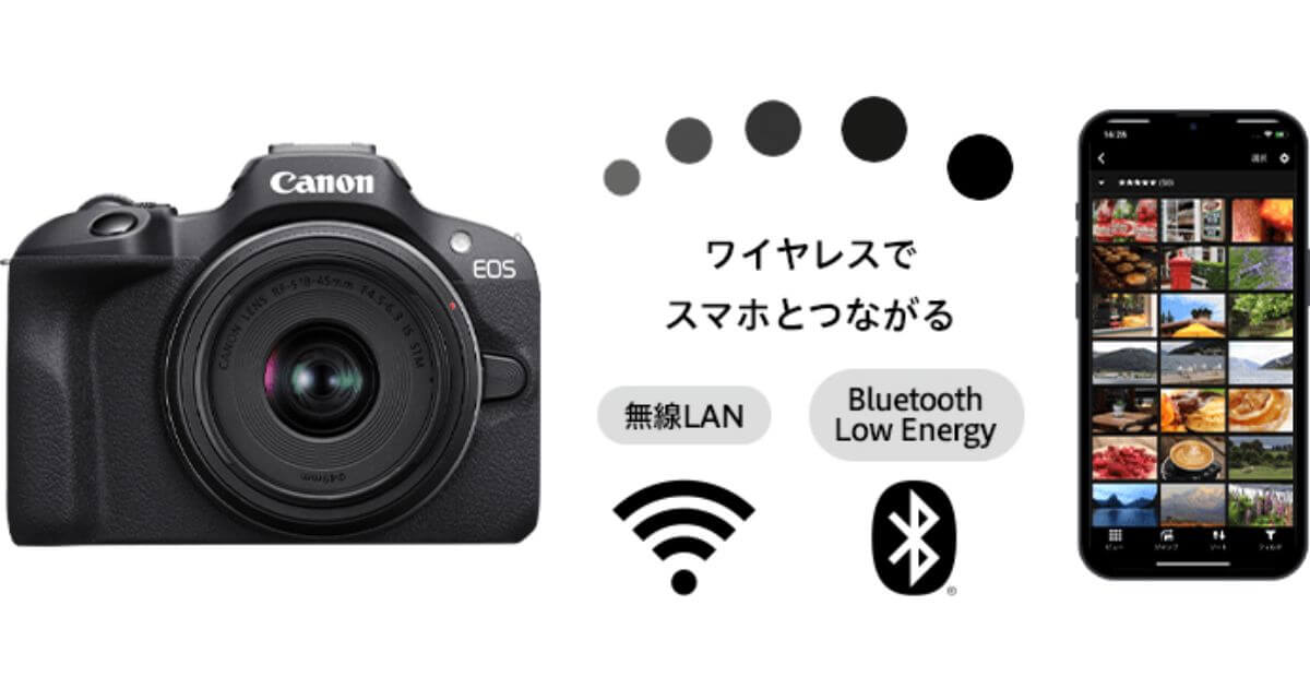 Canon EOS R100の便利なスマホ＆クラウド連携機能