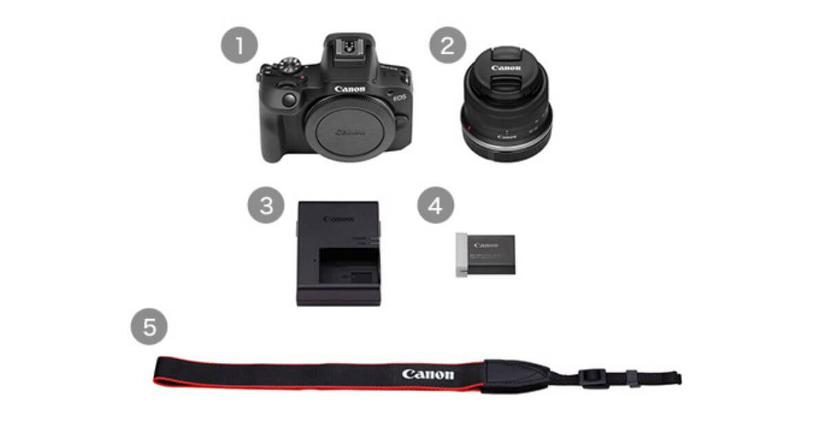Canon EOS R100標準レンズキットの商品構成