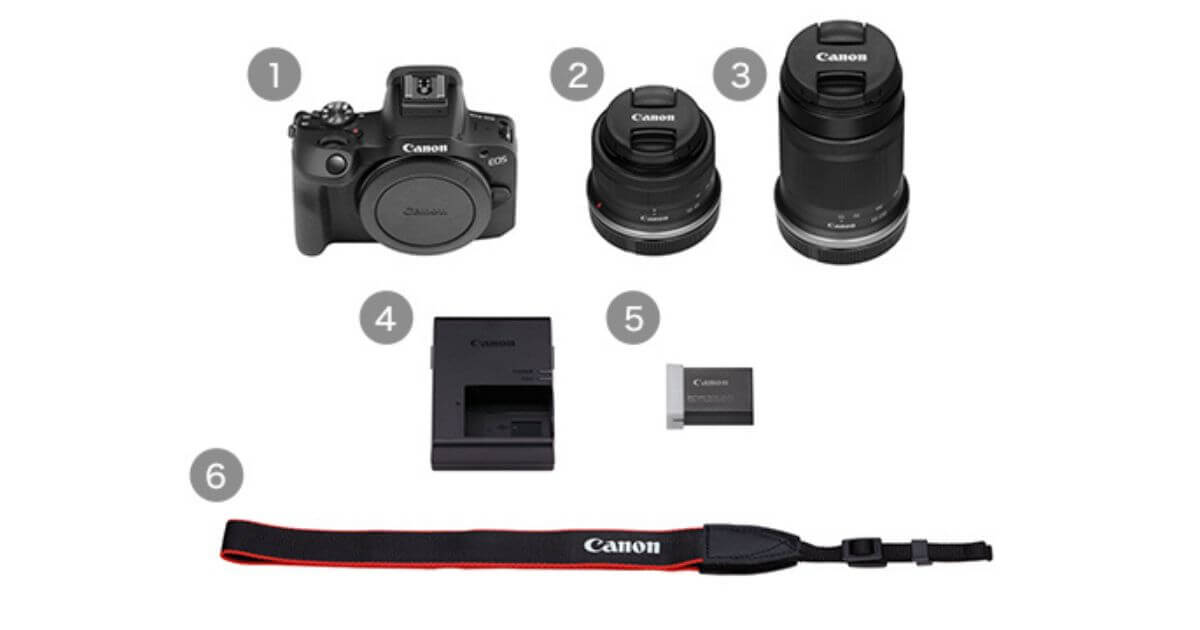 Canon EOS R100ダブルズームキットの商品構成
