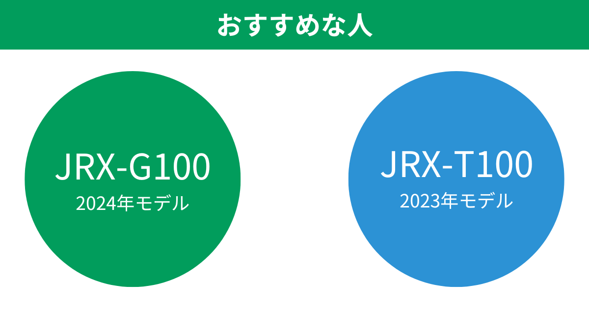 JRX-G100とJRX-T100がおすすめな人 タイガーご泡火炊き