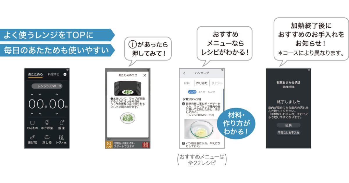 ER-D4000B(プレミアム)はカラータッチ液晶なのでスマホ感覚で操作しやすい