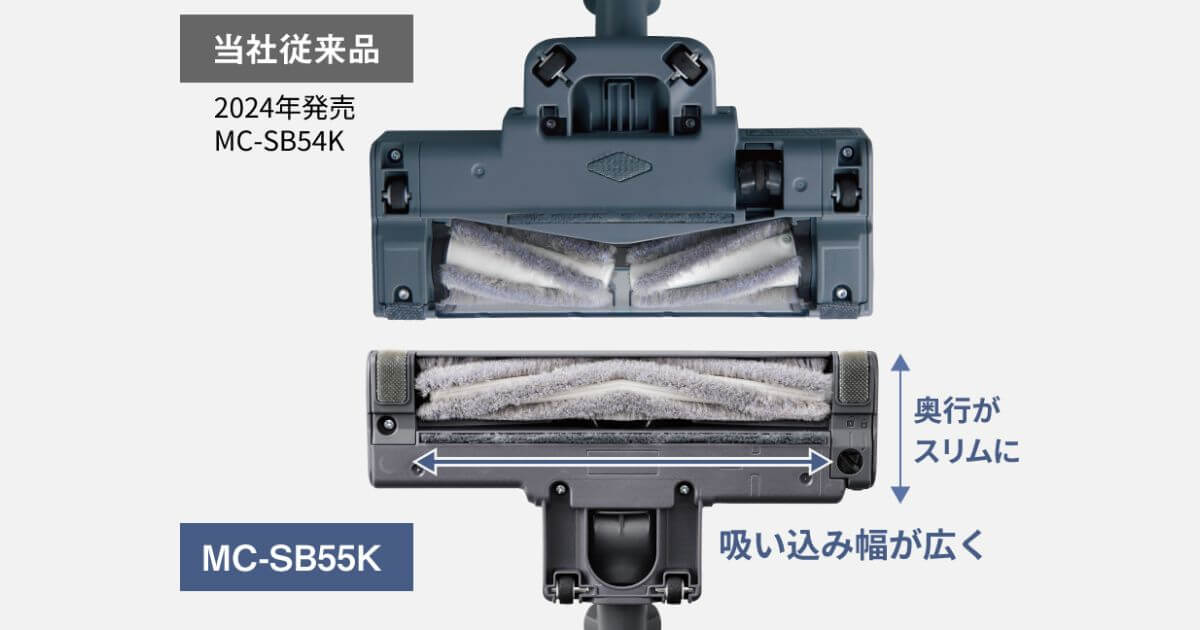 MC-SB55K(最新)はノズルが軽量化し吸引力アップ